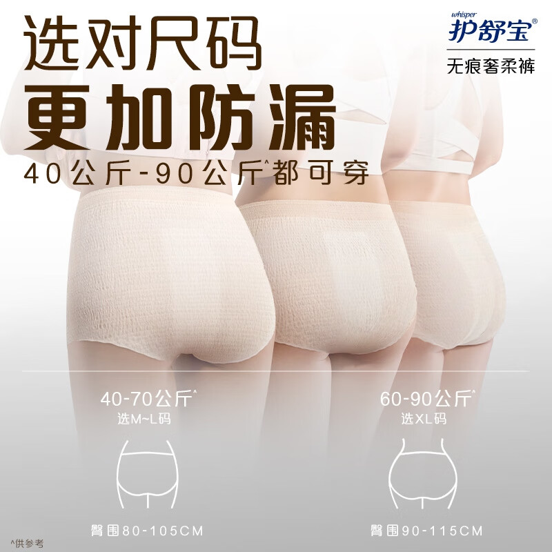 Hushubao Seamless Luxury Soft Sleeping Pants XL Plus Size 3 Pants Type Sanitary Napkins Self-operated Sealed Postpartum Suitable