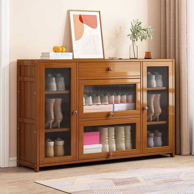 Xianqingyashe Nordic sideboard kitchen cupboard storage rack simple wine cabinet multi-functional home storage storage living room tea cabinet 70 double door sideboard with drawer