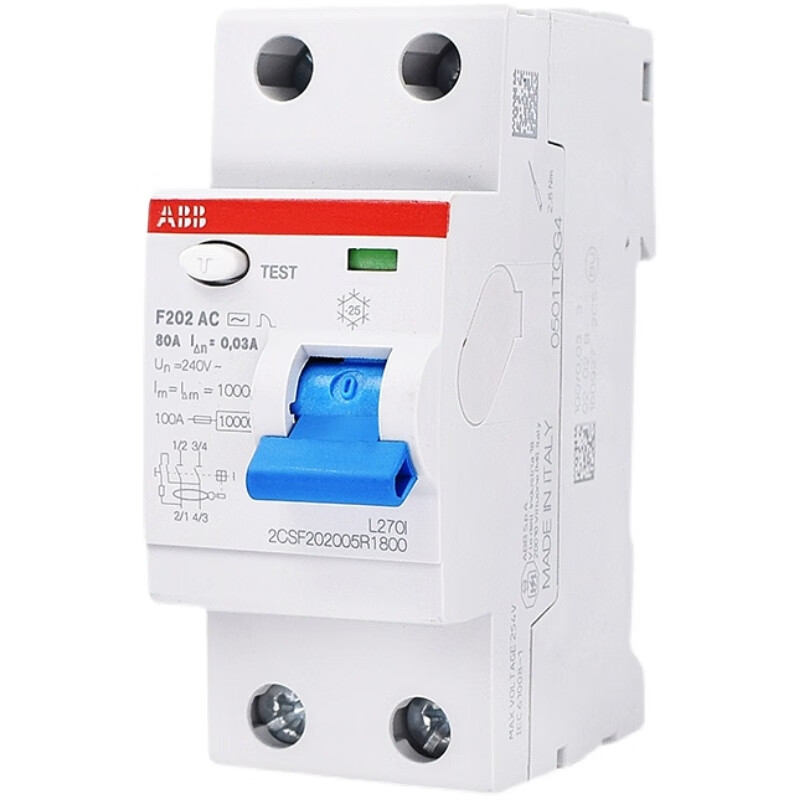 ABB Italy electromagnetic leakage protector F202 F204 series officially supports inspection 4p 100A