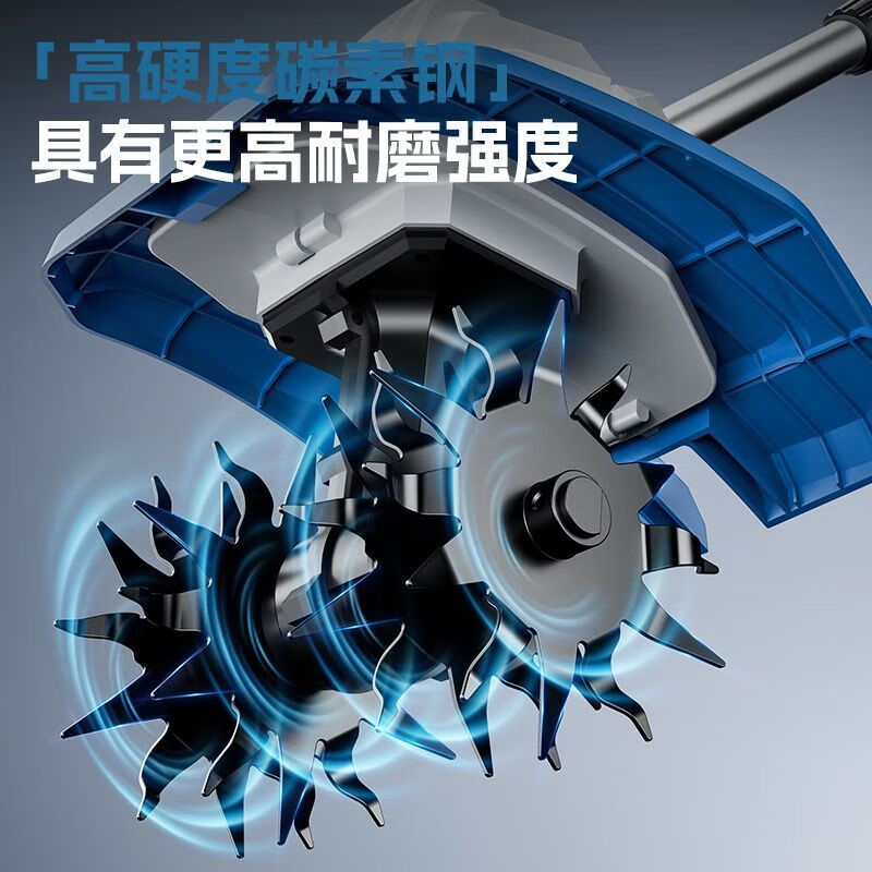 HYUNDAI Korea modern electric scarifier lithium battery micro tiller soil tiller small agricultural household rotary tiller clearing land and weeding Lithium battery scarifier rotary tiller 6.0 dual electric + weeding wheel Fortune 500 Korean Hyundai official authentic product