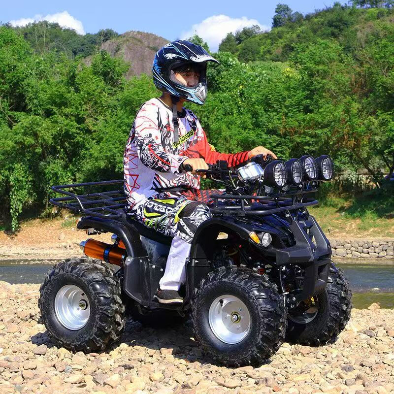 Septi ATV four-wheel off-road motorcycle all-terrain fuel mountain adult four-wheel drive motorcycle two-person sand ATV package four gasoline bull chain drive