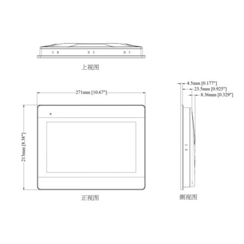 Wei Luntong 10.1-inch industrial-grade all-in-one touch screen human-machine interface HMI industrial display embedded automation workshop dust-proof and anti-fouling touch screen MT8106iE