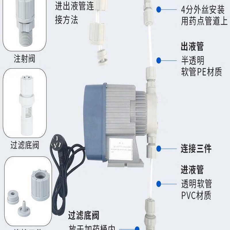 Wilwolf dosing metering pump electromagnetic diaphragm metering pump equipment dosing flow pump manual type WS-03-07-S