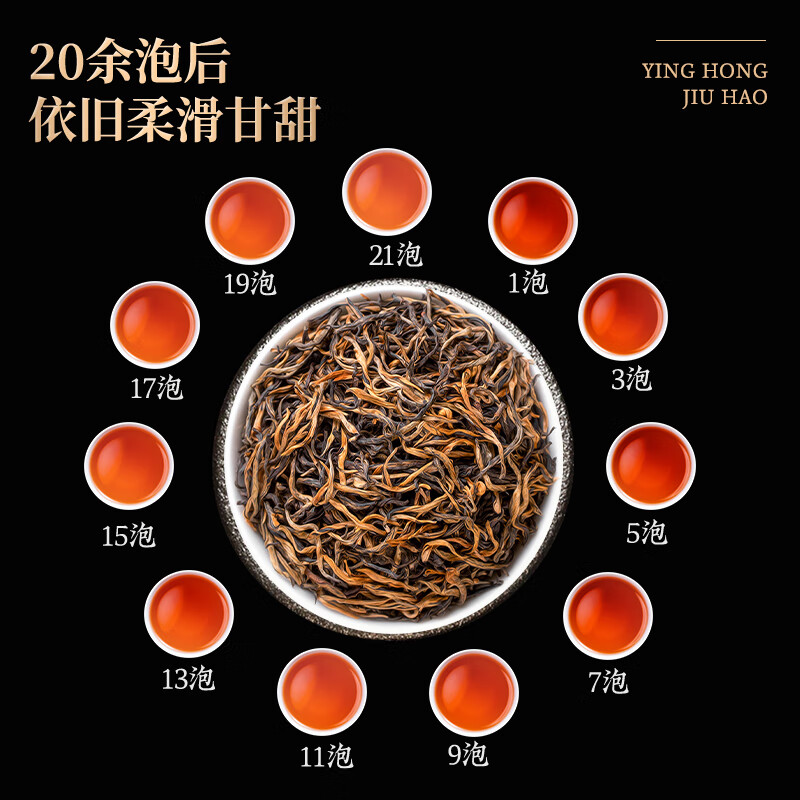 Jiuzhou Chun Black Tea Yinghong No. 9 Tea No. 9 Special Grade New Tea Authentic Honey Fragrance Floral Fragrance Long-lasting Strong Fragrance Tea 100g canned