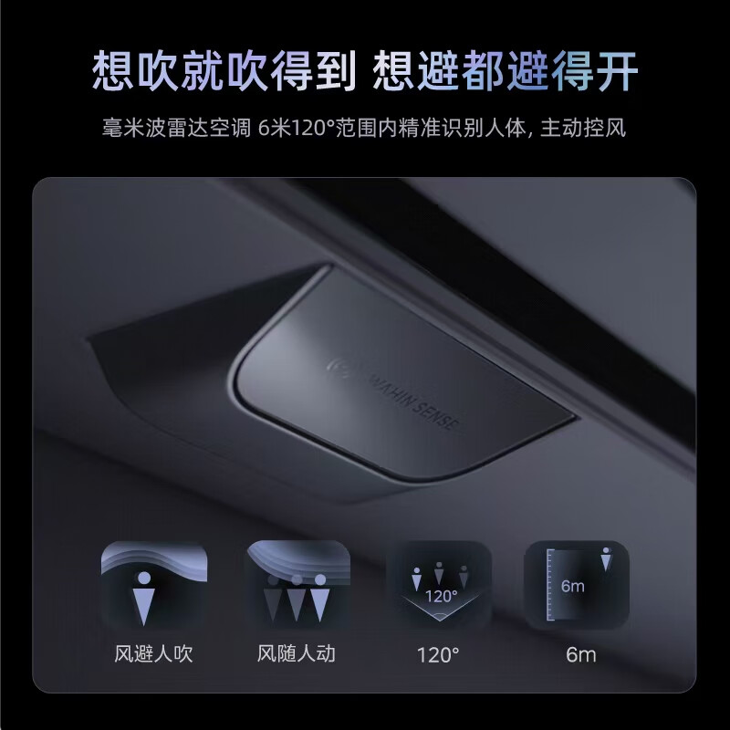 Hualing Air Conditioning Shenji Second Generation Ultra Large 1.5 HP First Class Energy Efficiency Double Row Copper Tube Intelligent Frequency Converter Hang-up Energy Saving KFR-35GW/N8HE1 Ultra Sky Blue