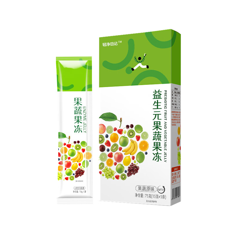 Jushangfu upgraded Qingman Diary prebiotic fruit and vegetable enzyme jelly with enzyme powder minus enzyme filial element upgraded new product enzyme jelly (new packaging) 10 boxes