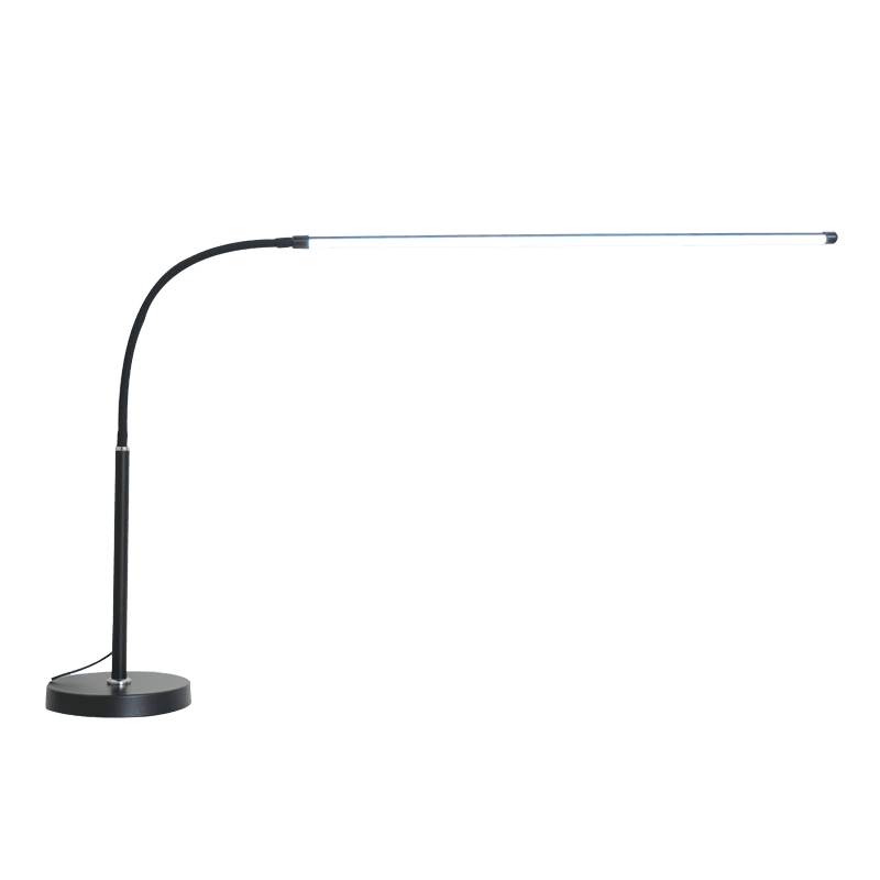 High-brightness work desk lamp long clip lamp LED learning special eye protection clip-on lamp high wattage smart clip lamp desk lamp black 70cm_button on_off_white light