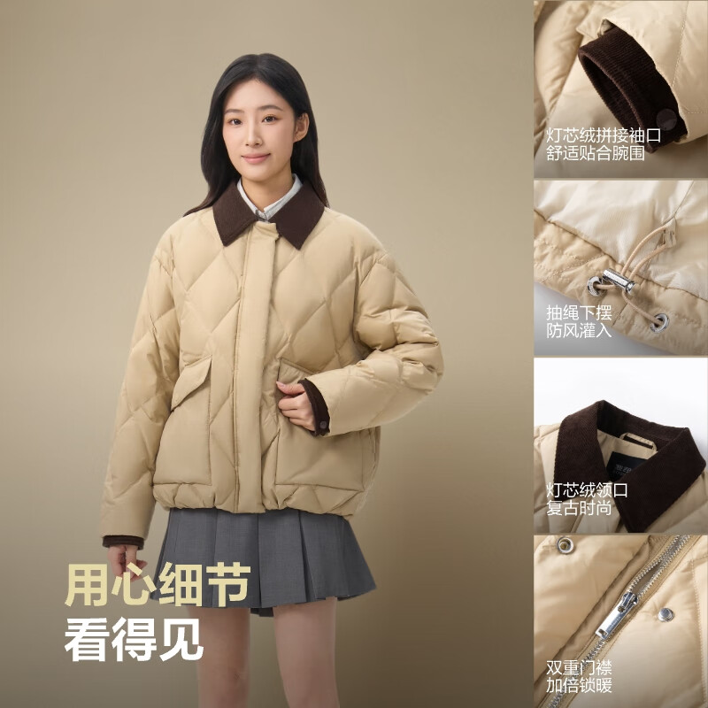 Bosideng 25 Winter 90 Down Down Jacket Women's Thickened Shirt Collar Loose Short Casual Fashion Warm Jacket