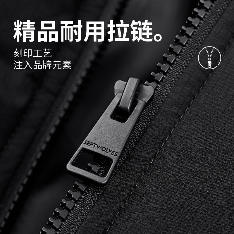 Septwolves Thick Down Jacket Goose Down Men's Graphene Heat Storage Removable Hood Cold and Windproof Jacket