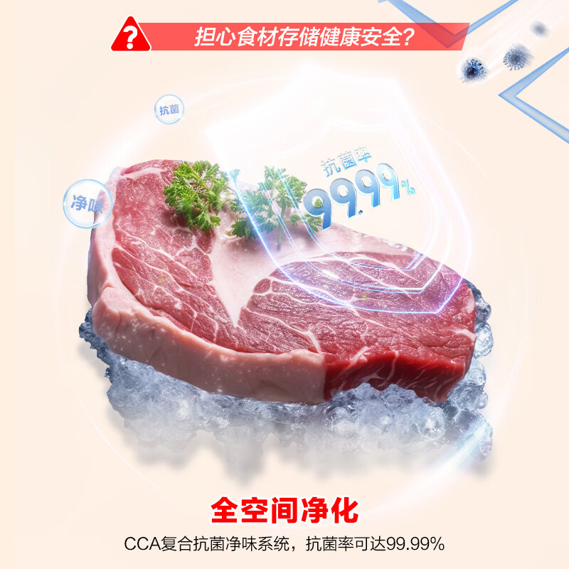 Ronshen Cube Sugar 291L vertical freezer household variable frequency air-cooled frost-free first-level energy-saving-40 deep-cooling World Cup refrigerator BD-291E30LNLAD national subsidy