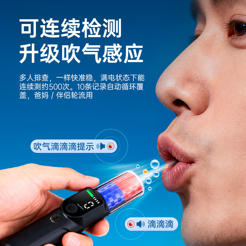 Tuqiang alcohol tester detector blower measuring instrument drunk driving alcohol tester high-precision and sensitive home car certification