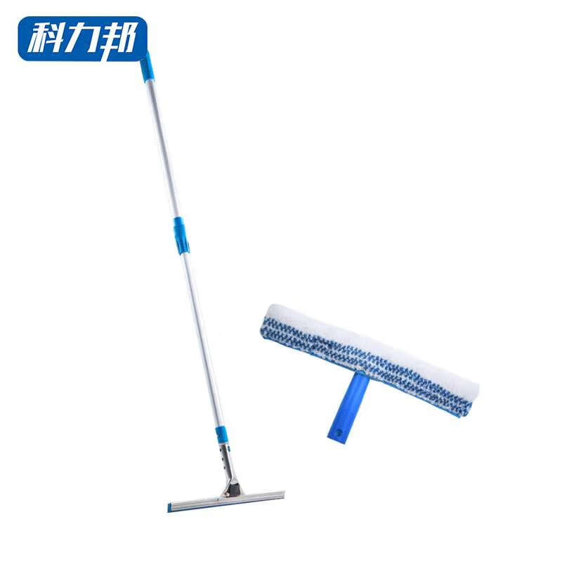 Kelibang glass wiper set, cleaning tools, window cleaner, extended telescopic pole, wiper blade, glass cleaning applicator, glass washing brush, 2.4 meters KB2003