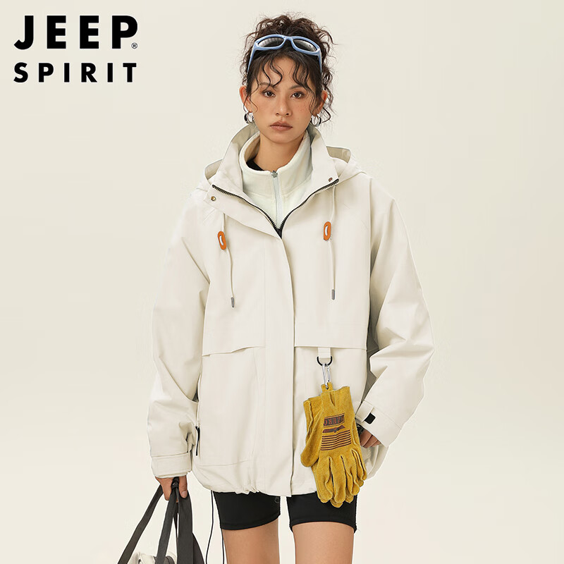 JEEP SPIRIT Jeep Jacket Men's and Women's Autumn and Winter Three-in-One Outdoor Couple Jacket Men's Sunflower M