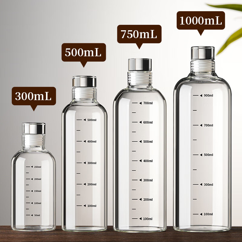 Manwei food grade glass bottle wine bottle empty bottle high-end sealed sub-bottle long-term wine storage special liquor storage container scale model 1000ml 1 pack