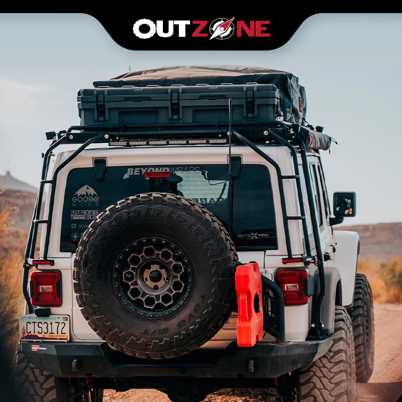 Off-road vehicle roof storage box equipment box outdoor three waterproof box rotational molding box pickup truck rear bucket tool storage storage box 66L black + special fixed bracket with two new air struts