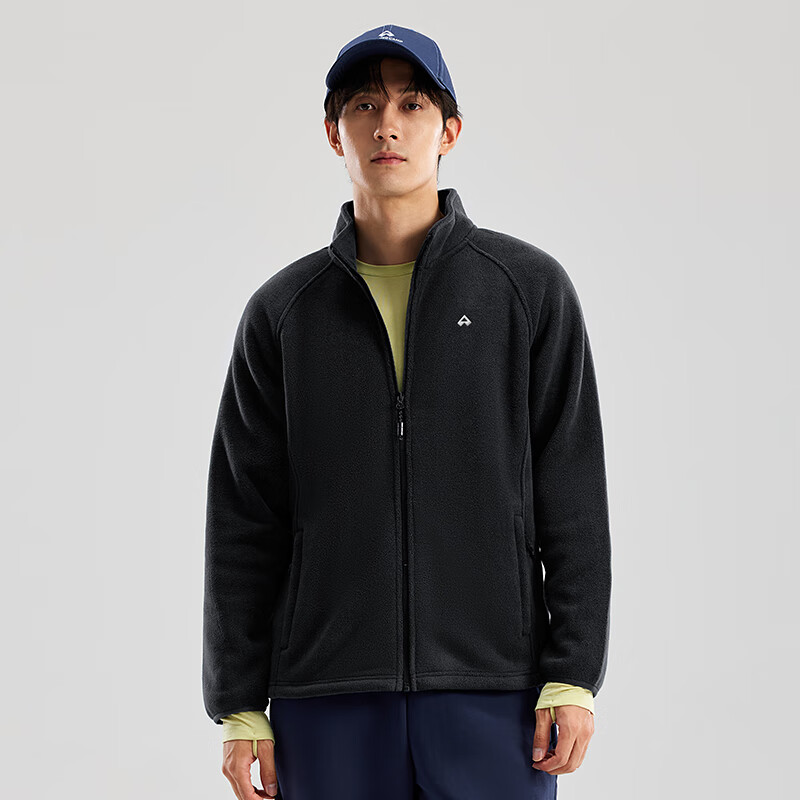 Pathfinder fleece jacket for men in autumn and winter, polar fleece jacket, thickened stand-up collar, outdoor sports hiking warm clothing