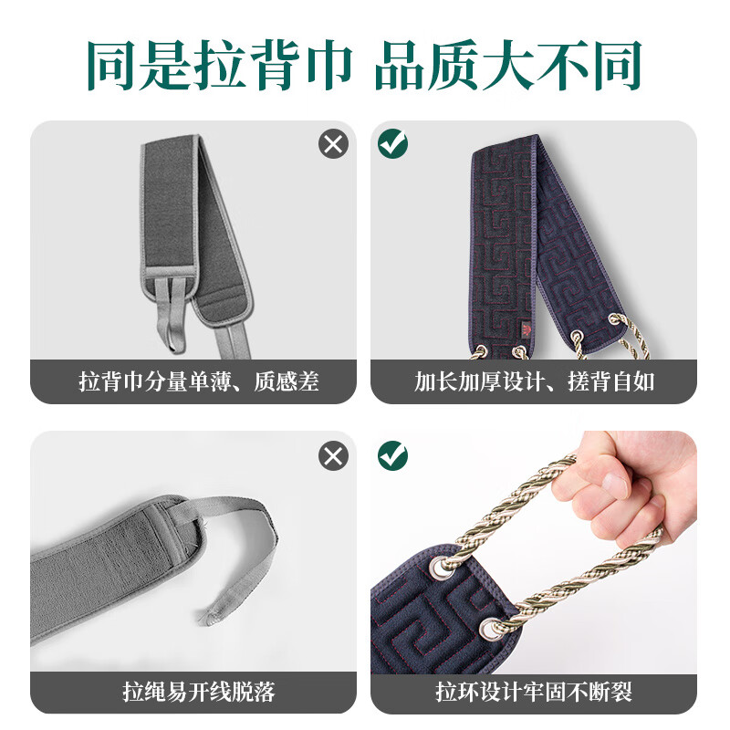 Kuiying (kuiying) men's special bath towel, bath towel, powerful mud rub artifact, household coarse sand long strip to wipe the back, shower gloves for women, blue 1 pack, widened and thickened, thick and fine double sand