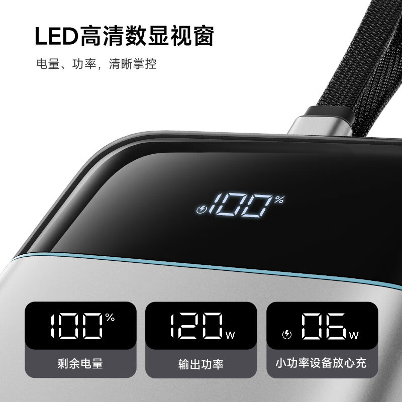 CUKTECH 3C certified for boarding aircraft No. 25 super power block SE power bank 120W/100W comes with 25000 mAh laptop power bank