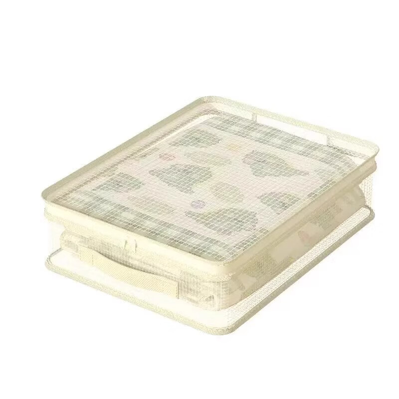 Bonnymeijia mesh four-piece set storage bag wardrobe clothes clothing organization bag household bed sheet quilt cover dust-proof transparent storage bag 4-pack - can store four-piece set dust-proof and moisture-proof selected materials no odor