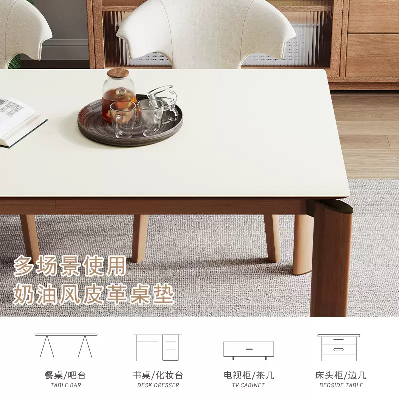 Yusenyi solid color table desk mat oil-proof and waterproof mat luxury protective dining table high-end no-wash tablecloth coffee table 08 forest dark green 40x50cm