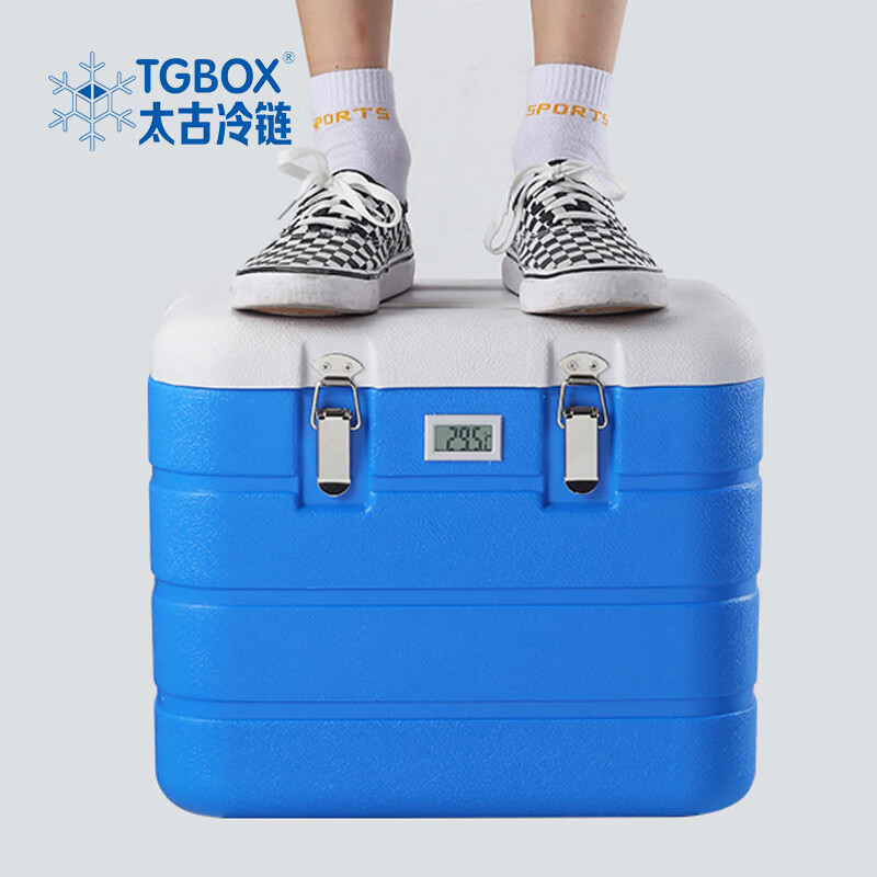 TGBOX Portable Refrigerator Car Household Insulation Box PU Foam Medical Box Medicine Box Biosafety Transfer Box 6L Insulation Box 6 Sides PU Foaming with Temperature Display