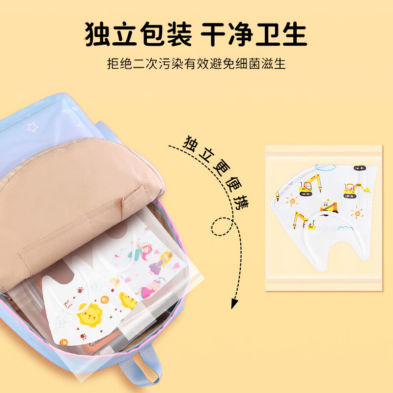 CHUYISHENG medical surgical masks are suitable for children's 3D three-dimensional protection and dust-proof independent packaging of 30 pieces for older children and girls