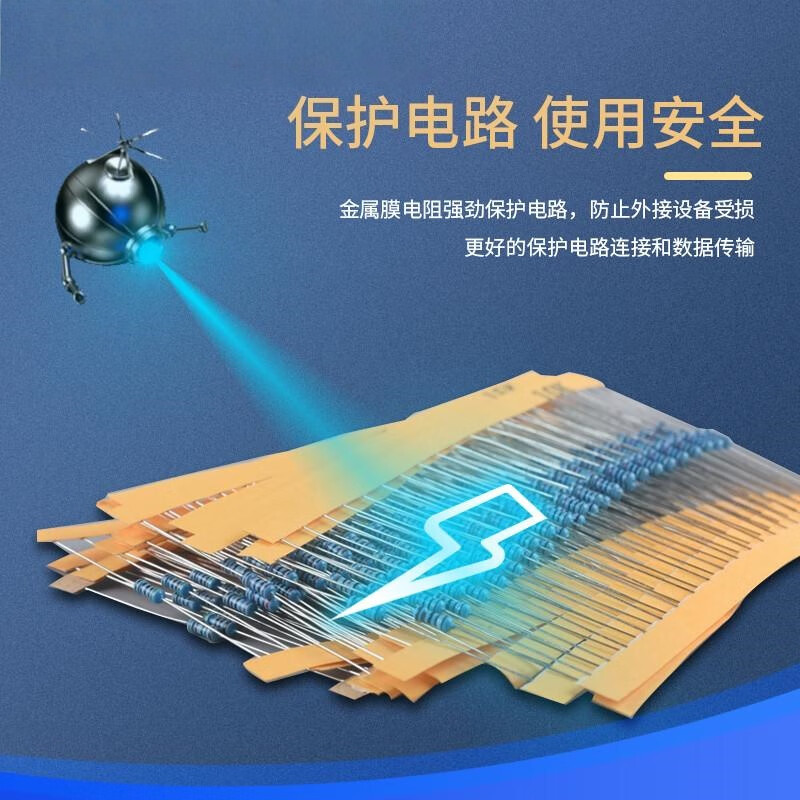 CAN bus matching resistor terminal matching resistor 1/4W metal film resistor package 1/2W1W2W3W5W direct plug 10K ohm resistor 100 pieces