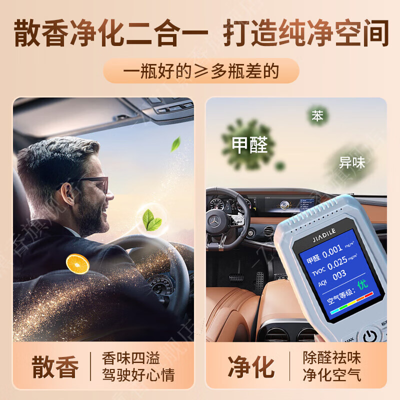 ZYVI France Car Aromatherapy Men's Special High-end Car Perfume Deodorizes and Purifies the Air Can Be Used for Infants and Pregnant Women Classic Cologne One bottle of fragrance lasts for a long time - removes aldehydes and removes odors