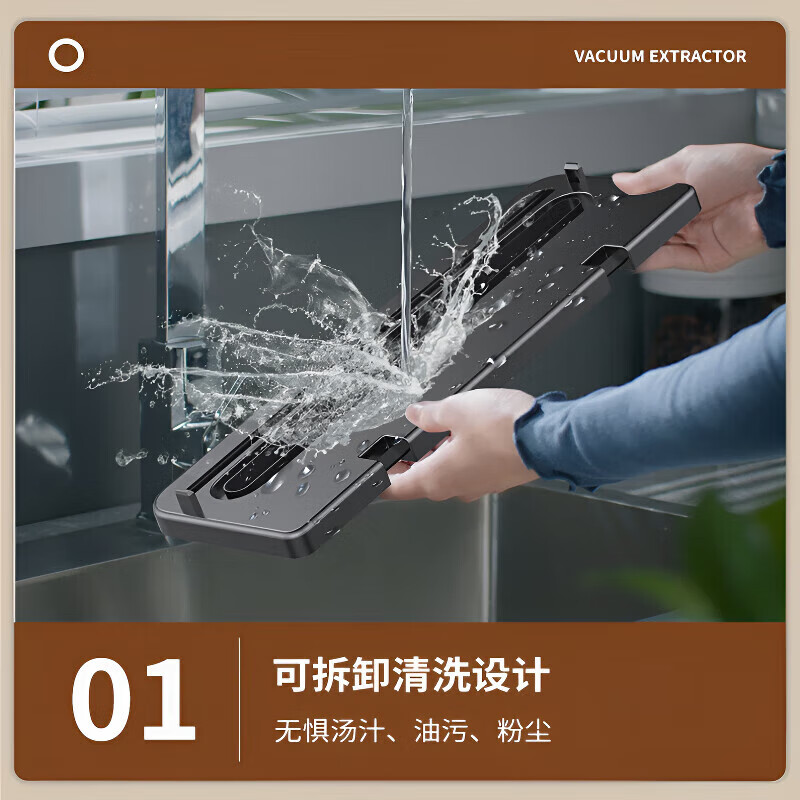 Sawang German vacuum sealing machine for household and commercial use, wet and dry, fully automatic vacuum packaging machine without picking bags, bacon and sausage high-power food antibacterial fresh-keeping machine, plastic sealing machine, silver gray - ultraviolet sterilization, 100 bags