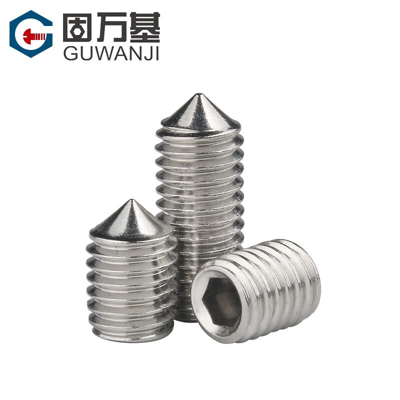 Guwanji set screw 304 stainless steel tip machine screw set screw top screw headless hexagonal screw M5x6 50 pieces