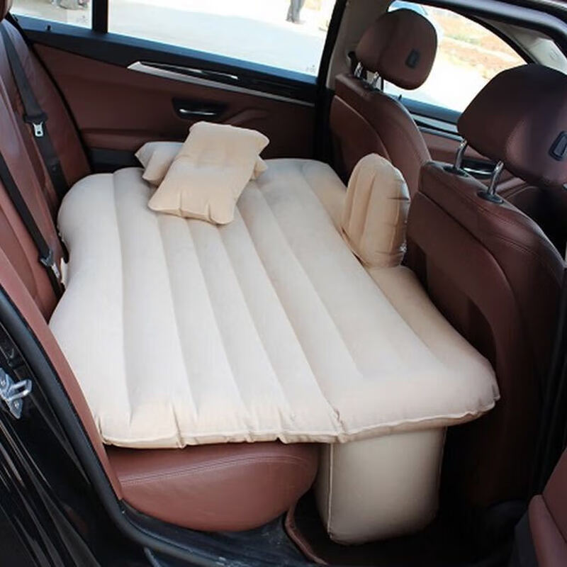 Car inflatable mattress car air mattress car back seat mattress travel bed rear sleeping pad car bed air mattress blue flocking thickened split with file