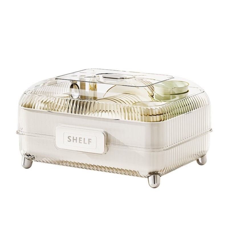 JPHZNB dish rack dish rack drain kitchen cupboard rack bowl and chopsticks storage box kitchen rack dish rack transparent white