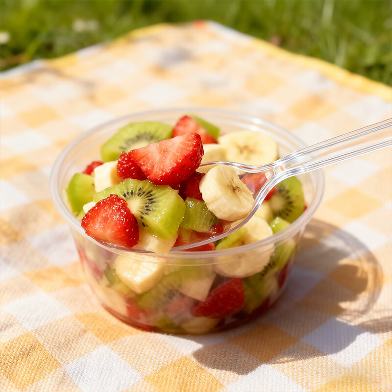 Jiamo disposable spoons 50 individually packed thickened soup spoons rice spoons plastic table spoons dessert spoons takeaway packaging spoons