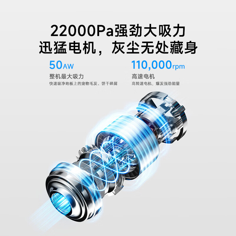 Mijia Xiaomi Lightweight Vacuum Cleaner Big New Product in December Wireless Handheld Car Household Vacuum Cleaner Large Suction Power and Long Battery Life Portable and Detachable Cat Hair Sucking Ultra-light Host