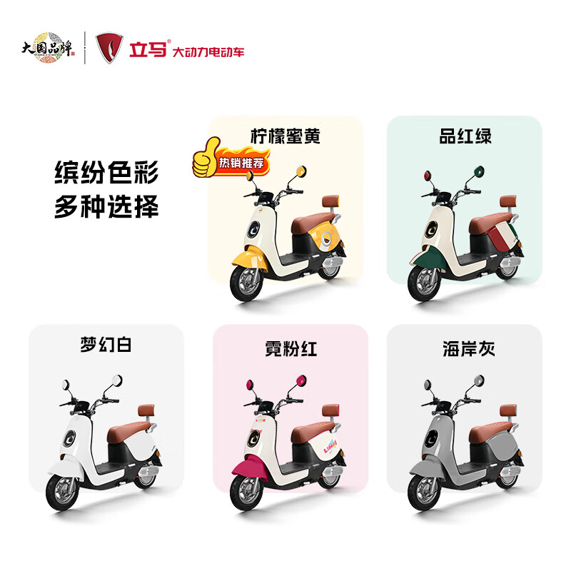 LIMA Electric Motorcycle MINI Speed 50km/h - Range 60KM CHILWEE Battery 60V Long Range Commuting Electric Vehicle Neon Pink