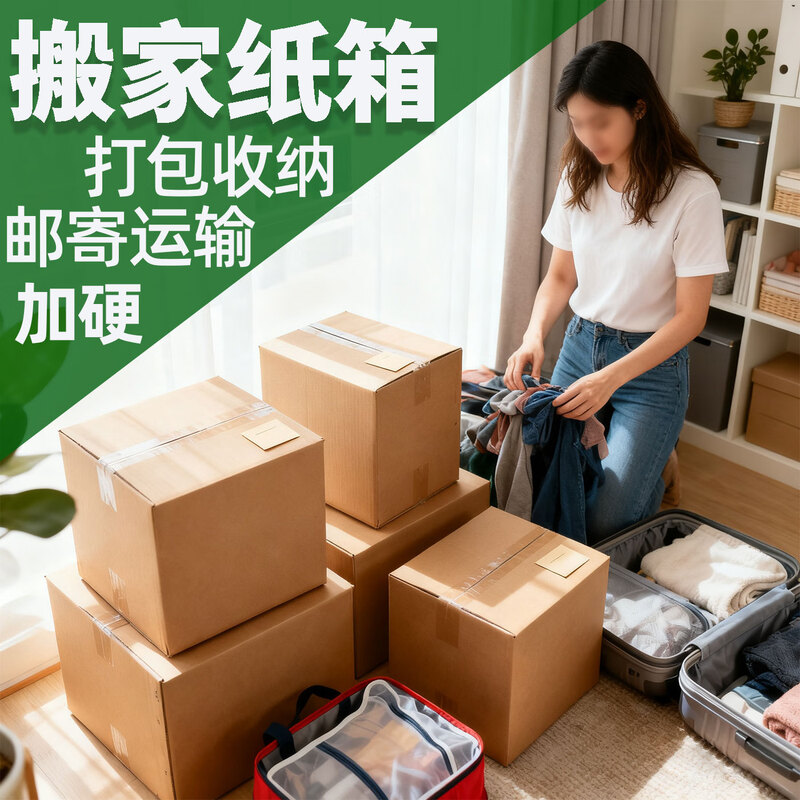 Qianheng 50*50*50 moving carton extra hard large packaging carton express storage finishing packaging carton square carton box