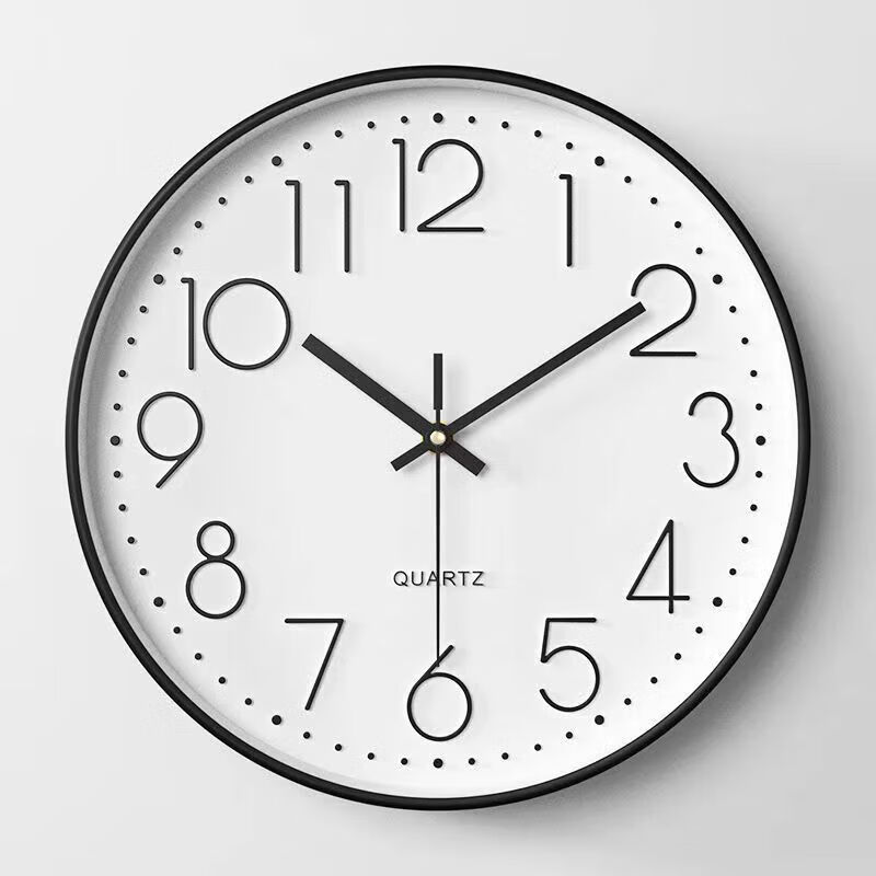 Wall clock, home clock, wall-mounted silent clock, bedroom silent quartz clock, wall-mounted clock, living room, modern minimalist clock, rose gold frame, 8 inches (diameter 20 cm)