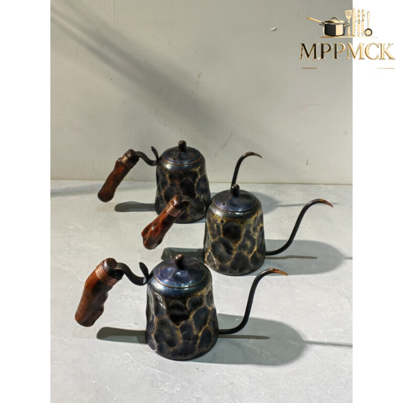 MPPMCK German imported quality equipment, hand-made copper rock muscle hand-brewed coffee pot, Fuguido Sato Akimishima sterling silver coffee pot 003-004-005