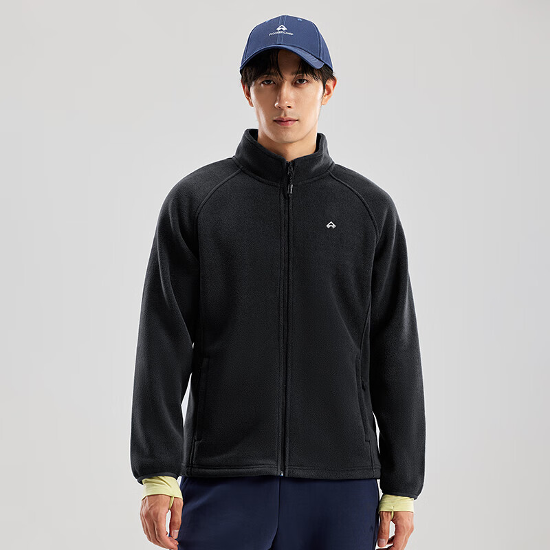 Pathfinder fleece jacket for men in autumn and winter, polar fleece jacket, thickened stand-up collar, outdoor sports hiking warm clothing