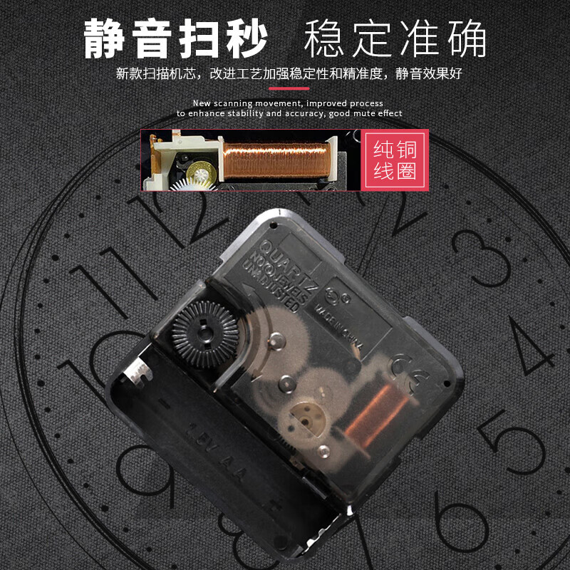 Wall clock, home clock, wall-mounted silent clock, bedroom silent quartz clock, wall-mounted clock, living room, modern minimalist clock, rose gold frame, 8 inches (diameter 20 cm)