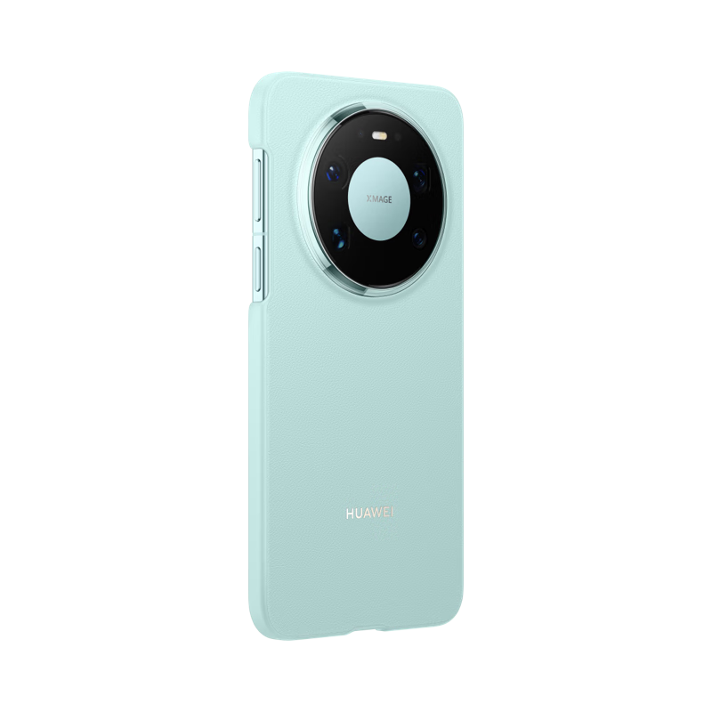 80% new Huawei (HUAWEI) Mate 80 Pro Max plain leather protective case cyan original original mobile phone case mobile phone protective cover