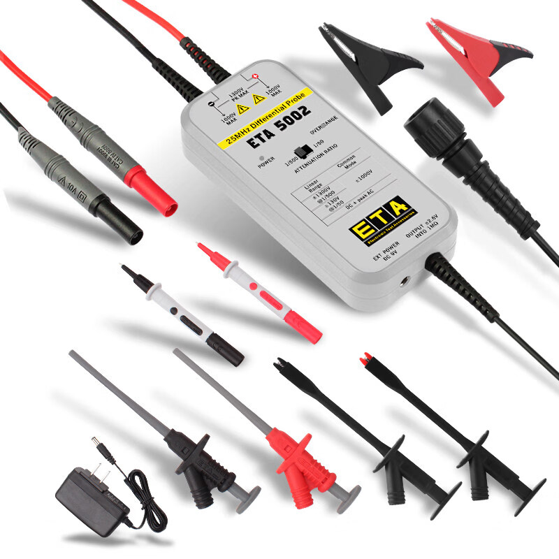 Sanqihu ETA5002 oscilloscope high voltage differential monitor 1300V isolation monitor voltage sensor high precision ETA5010D (100M+AC/DC 7000