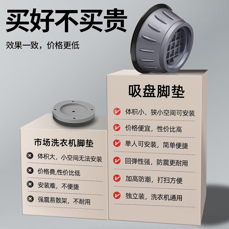 Bohuida washing machine foot pad base increased anti-vibration bracket universal raised base rubber shock-absorbing pad