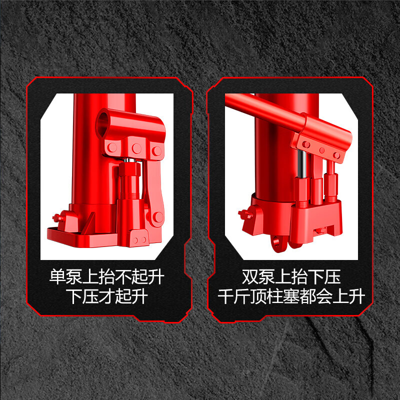 HUGOHUGO extended hydraulic jack horizontal vertical extended high stroke jack long hydraulic jack 8T 5T single pump flat bottom (adapted to 1 ton crane)