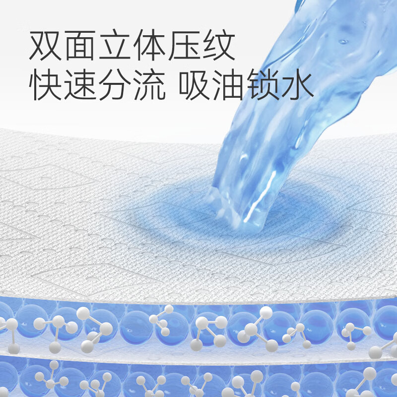 Jingdong-made kitchen paper towels 85 sections * 4 rolls 12 times oil-absorbing and water-locking kitchen paper towels can come into contact with food