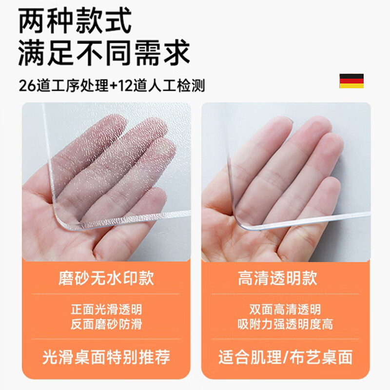 Zichen soft glass PVC transparent table mat tablecloth waterproof, oil-proof, anti-scalding, no-wash plastic coffee table crystal plate table mat