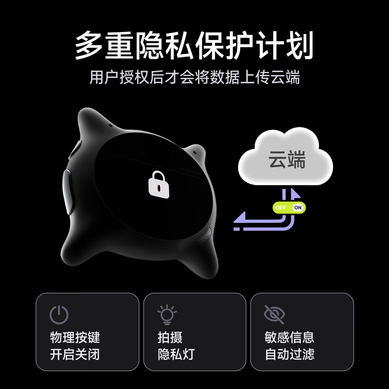 LOOKI L1 AI life manager automatically generates vlog multi-modal AI assistant personal life insight AI life assistant long battery life lookil1 white