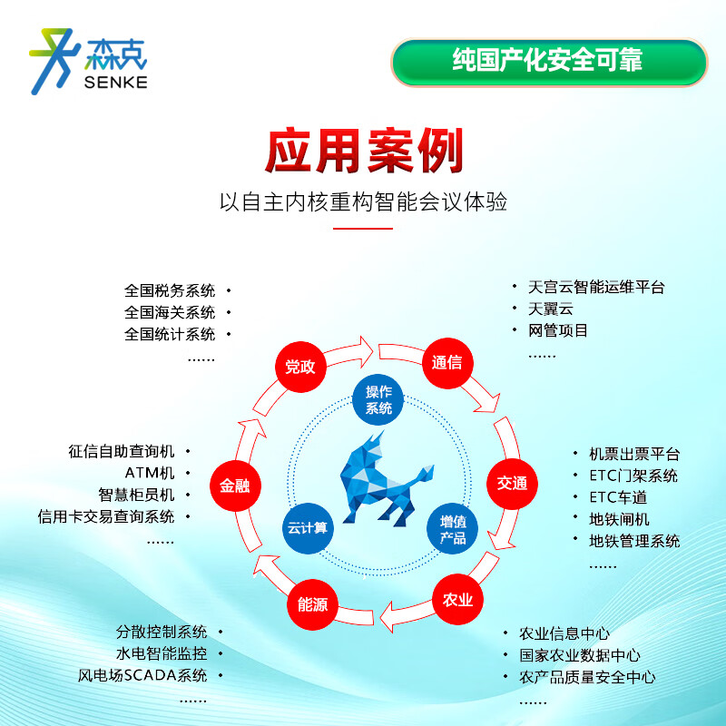 Senke 75-inch domestic conference flat-panel electronic whiteboard multimedia conference all-in-one large TV large screen touch display 4K security and confidentiality Kirin system Feiteng