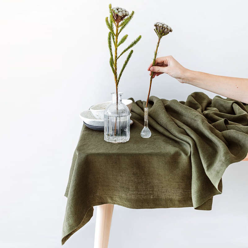 Yusenyi tablecloth color rectangular desk tablecloth style table mat picnic cloth jujube brown 140x200cm