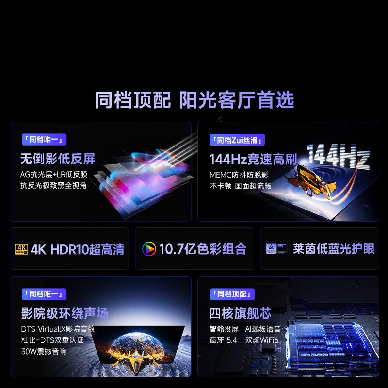 Vidda R Pro 55-inch Hisense TV 144Hz high brush anti-reflective low-reflection screen trade-in game LCD TV 55VR1S-PRO